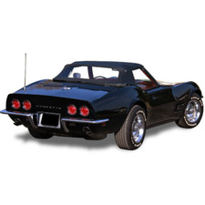 Fits Chevrolet Corvette 1968-1975 Convertible Soft Top Black Pinpoint Vinyl picture