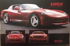 Dodge Viper RT/10  Extremely Rare Car Poster Original 1993 Stunning Own It picture