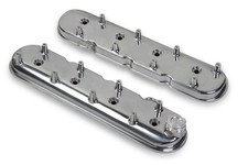 Holley Perf 241-90 LS Valve Cover Polished for 97-17 Buick/Cadillac/Chevy/GMC picture