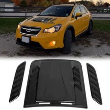 3Pcs Car Air Intake Hood Scoop Vent Bonnet Trim Cover Gloss For Subaru Crosstrek picture