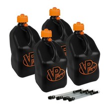 VP Racing 4 Pack V-Twin 5 Gallon Square Fuel Jug Gas Can Moto Racing / 4 Hoses picture