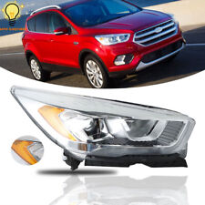 For Ford Escape 2017-2018 19 Chrome w/LED DRL Headlight Headlamp Passenger Side picture
