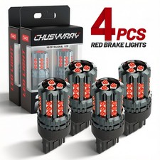 4PCS 7443 7440 Brake Tail Stop Light Red Flash Strobe Blinking LED Bulbs US picture