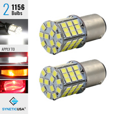 2x 1156/BA15S Turn Signal Lights Xenon 6000K White 45-SMD 3528 Chip LED Bulbs picture