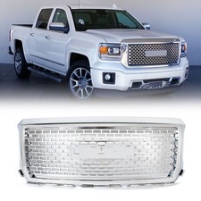 Chrome Front Bumper Upper Grille Grill Fit For 2014-2015 GMC Sierra 1500 Denali picture
