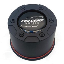 Pro Comp Wheels 8327042 Push Thru Center cap, Matte Black 3.27