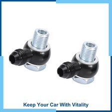 Universal Pack (2) Transmission Oil Cooler 90-Degree Banjo Fittings Short Type picture