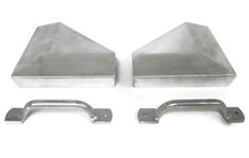NEW 2 Boat Transom Corner Brackets PLUS 2 Boat Handles Cast Aluminum MADE IN USA picture