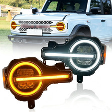 2PCS For Ford Bronco 2021-2025 Headlights Raptor Style Full LED Animation Lamp picture