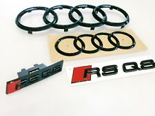 Original Audi RSQ8 Black Edition Complete Set Audi Rings Front Rear + Emblems picture
