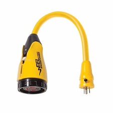 Marinco P15-30 EEL Pigtail Adapter 30A 125V Female to 15A 125V Male picture