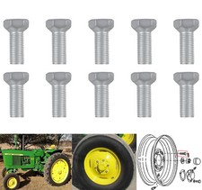 10Pcs JD16 Front Wheel Hub Lug Bolts Kit For John Deere Tractors, Industrial picture