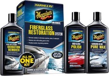 Meguiar's Marine/RV Fiberglass Restoration System,Boat Repair Kit Polish&Wax Set picture