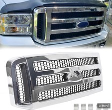 HECASA Grilles Grille Compatible 05-07 SuperDuty Silver ABS Plastic 1 picture