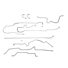 Complete Brake Line Kit 1996-06 Jeep Wrangler TJ, LJ Non-ABS, Rear Drum 10pc, SS picture