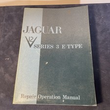 Jaguar V12 Series 3 E-Type Repair Operation Manual E165 Workshop Service Book picture