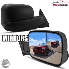 Fits 1994-2001 Dodge Ram 1500 1994-2002 2500 3500 Manual Rotating Towing Mirrors picture