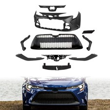 For 2020-2024 Corolla LE Front Bumper Cover Upper Lower Grille Set picture