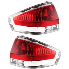 Halogen Tail Light Set For 2008 Ford Focus Clear & Red Lens w/ Bulbs 2Pcs picture