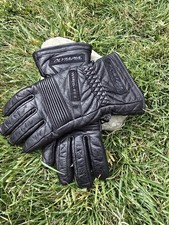 Olympia Sports Co Motorcycle  Black Riding Gloves Cowhide Leather  Lined Size S picture