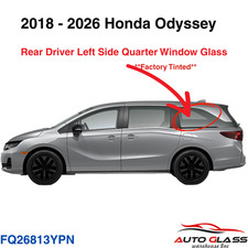 Fits 2018-2026 Honda Odyssey Driver Left Side Quarter Window Quarter Glass picture