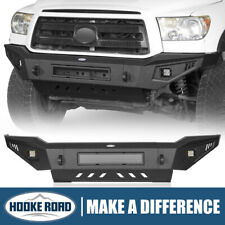 Hooke Road Textured Assembly Front Bumper Bar w/ Led Light Bar Fit Tundra 07-13 picture