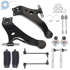 12 Piece Steering & Suspension Kit Control Arms Ball Joints Tie Rods End Links picture