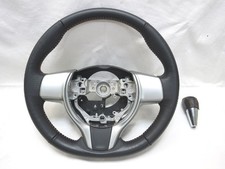 Excellent Toyota Vitz 130 Leather Steering Wheel Shift Knob Orange W-3816 picture