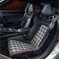 PORSCHE 911 918 GT2rs GT3/GT3rs GT4rs SPORTS SEATS COVER WHITE STITCHING picture