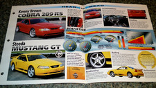 1997 MUSTANG COBRA VRS 1999 STEEDA GT SPEC POSTER BROCHURE COMPARISON KENNY BROW picture