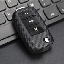 Carbon Fiber Full Cover Soft Silicone Car Key Fob Case for Volkswagen GTI Golf picture