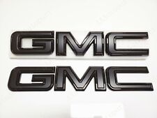 Custom Front & Rear Emblem Black Fit For 2019-2024 GMC Sierra 1500 2500HD 3500HD picture