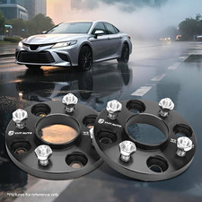 YHT AUTO Wheel Spacers 4x4.5x15mm Hubcentric Solid Aluminum Anodized Black picture