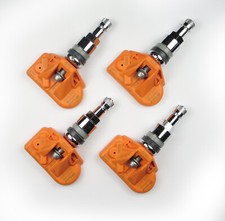 New Huf Chrome Stem TPMS Set 433mhz Fits 2012 2013 2014 Porsche Cayman GTS picture