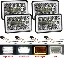 4PCS 4x6'' LED Work Lights Driving Fog Headlights DRL For Car SUV Truck Tractor picture