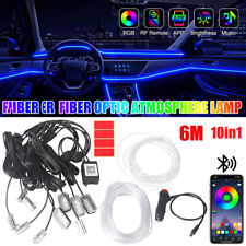 10in1 6M EL RGB Car Atmosphere Interior Acrylic Guide Fiber Optic Ambient Light picture