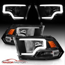 2009-2020 For dodge ram 1500 2500 3500 Light Bar Black Headlight picture