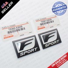 2x F-Sport Logo ABS Badge Side Fender Marker Adhesive Nameplate Emblem OEM Size picture