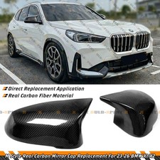 For 2023-26 BMW X1 U11 X2 U10 M Style Real Carbon Fiber Mirror Caps Replacement picture