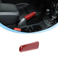 Interior Center Handbrake Cover Trim for Jeep Wrangler JL JT 18+Red Carbon Fiber picture