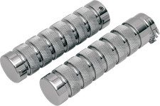 Accutronix Elite Chrome Billet Grips GR100-KNC for Harley Davidson picture