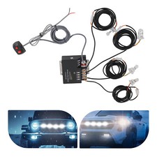 Strobe Lighting System Kit 4 HID Bulbs Hide Away Hazard Emergency Warning Light picture
