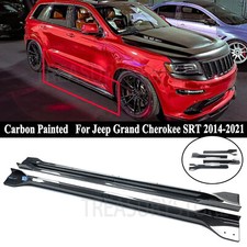 For Jeep Grand Cherokee SRT SRT8/Trackhawk 12-21 Carbon Side Skirt Extension Lip picture