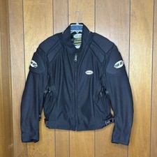Zero-60 Mesh Motorcycle Jacket Men M Black Armor Padded Sport Protective VTG Y2K picture