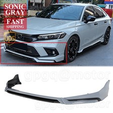 For Honda Civic Sedan Hatch 2022-24 Yofer V3 Style Sonic Gray Front Bumper Lip picture