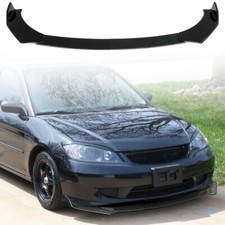 FOR 04-05 HONDA CIVIC 2/4 DR JDM STYLE FRONT BUMPER LIP SPOILER GLOSS picture