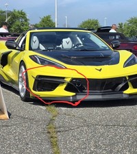 REAL CARBON front bumper splitter canards, 2020-2026 C8 corvette stingray picture