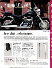 Genuine Honda Accessories Catalog 1997-2001 VT750 Shadow ACE 750 picture