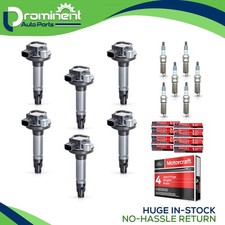 6 Ignition Coils & 6 Motorcraft Spark Plugs for 2015-2018 Ford Transit-250 3.7L picture