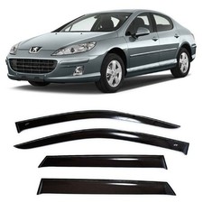 Tape-on Window Visors Rain Guards Fit Peugeot 407 Sd 2004-2011 Wind Deflectors picture